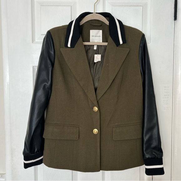 Anthropologie Avec Les Filles Mixed Fabric Blazer - Picture 4 of 14